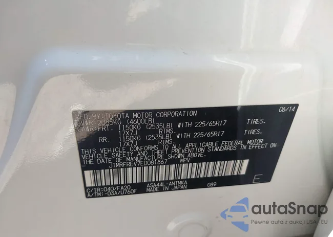 JTMRFREV7ED081867: 43397275