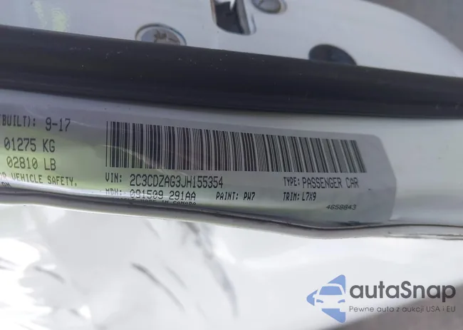 2C3CDZAG3JH155354: 43398932