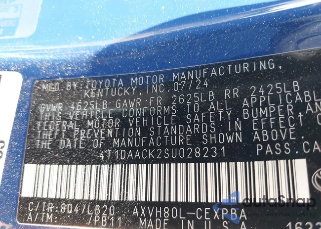 4T1DAACK2SU028231: 43399004