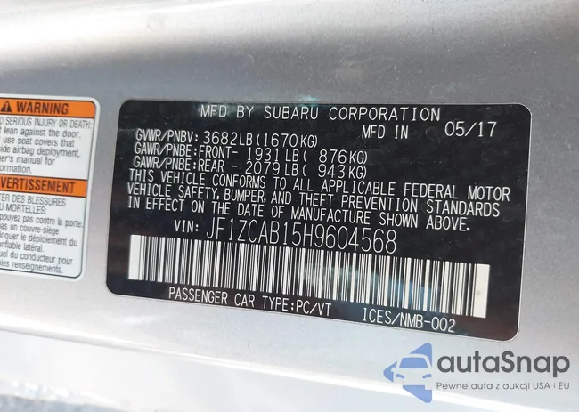 JF1ZCAB15H9604568: 43399072