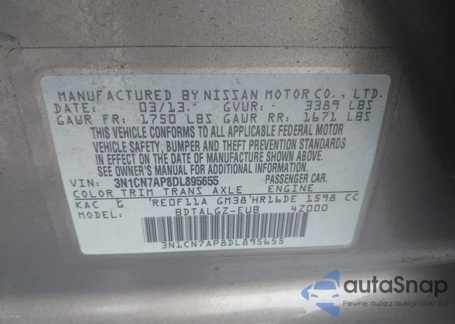 3N1CN7AP8DL895655: 43399075