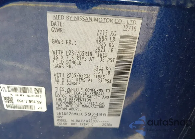 5N1DR2BMXLC597496: 43399082