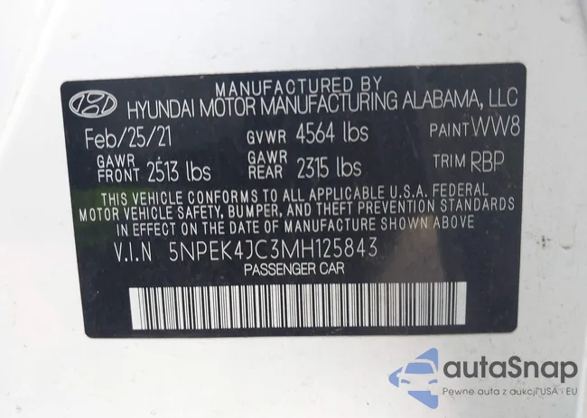 5NPEK4JC3MH125843: 43399113