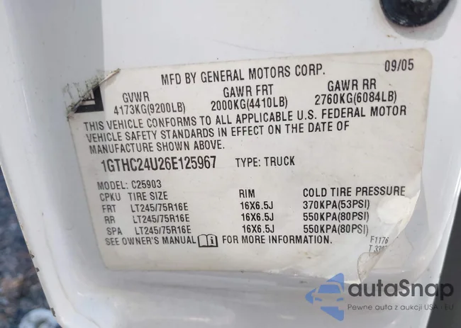 1GTHC24U26E125967: 43399179