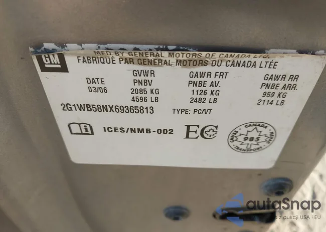 2G1WB58NX69365813: 43398252