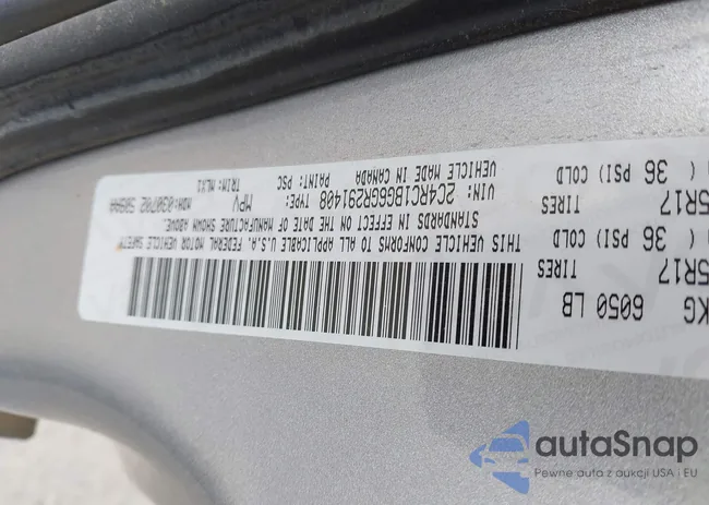 2C4RC1BG6GR291408: 43398409