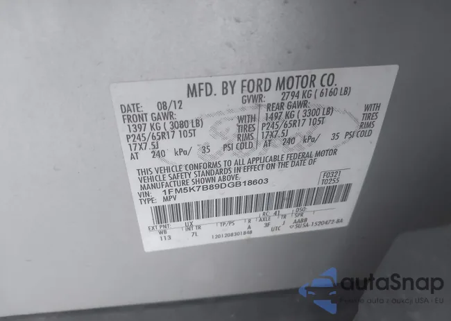 1FM5K7B89DGB18603: 43398528