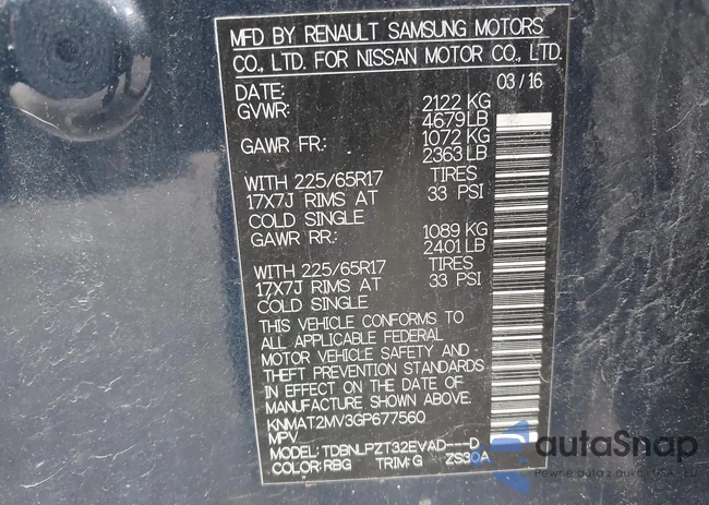 KNMAT2MV3GP677560: 43399738