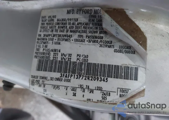 3FAFP13P72R209345: 43399764