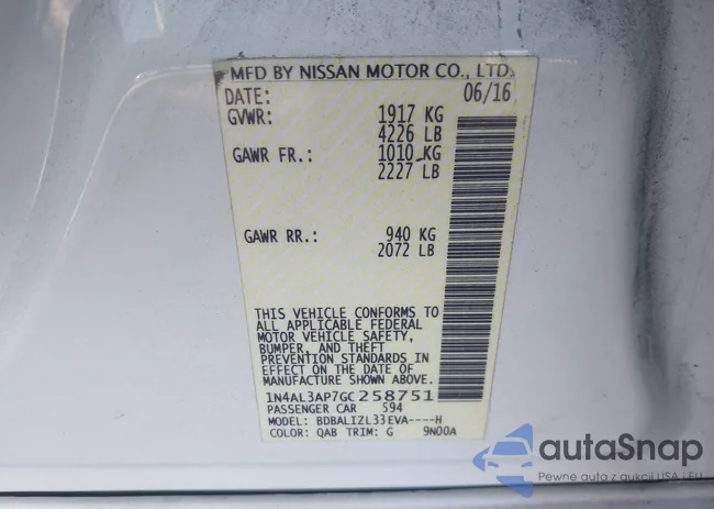 1N4AL3AP7GC258751: 43399872