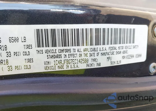 1C4RJFBG7EC142580: 43399879