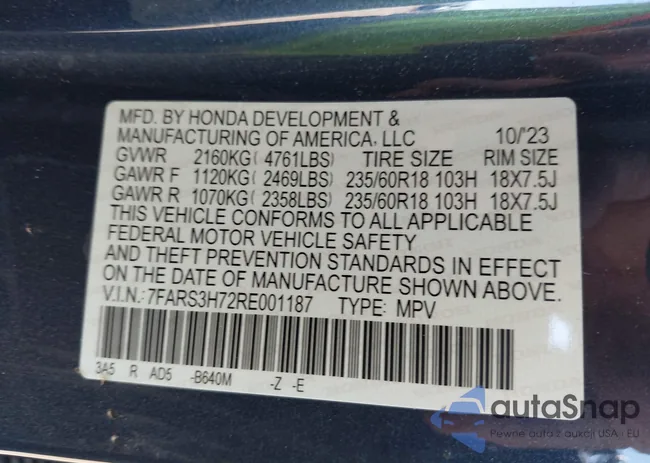 7FARS3H72RE001187: 43399964