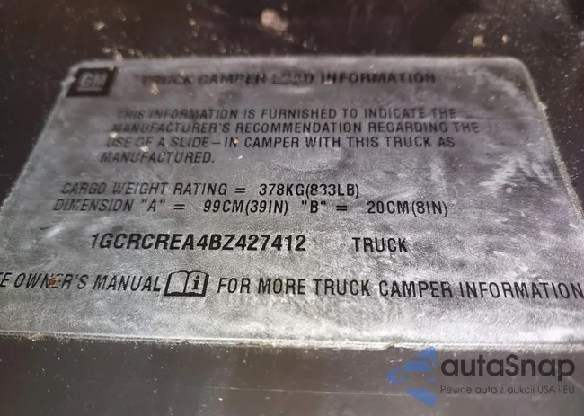 1GCRCREA4BZ427412: 43400014