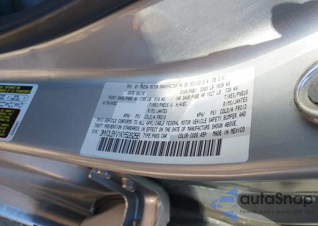 3MYDLBYV1KY528256: 43400085