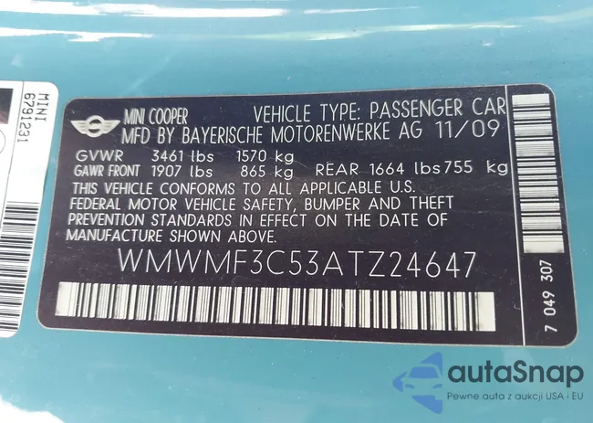 WMWMF3C53ATZ24647: 43400088