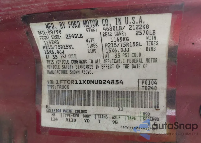 1FTCR11X0MUB24854: 43400119