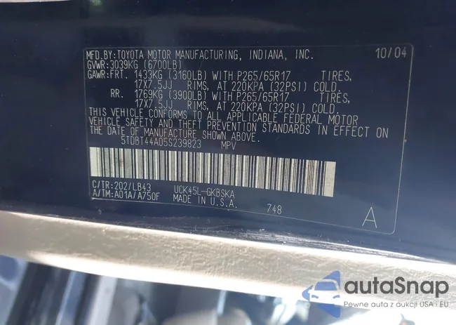 5TDBT44A05S239823: 43399339