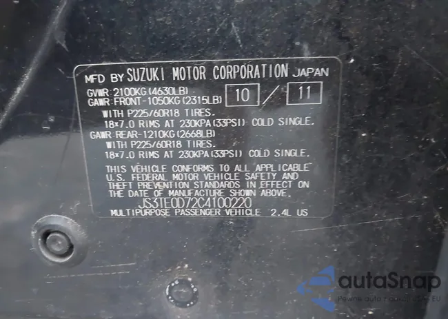 JS3TE0D72C4100220: 43399361