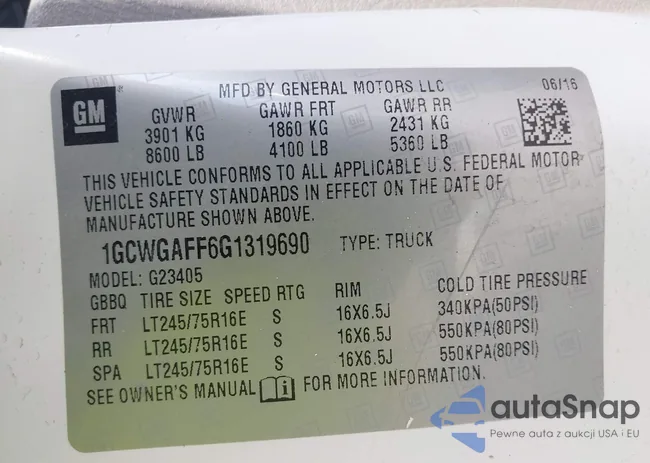 1GCWGAFF6G1319690: 43399401