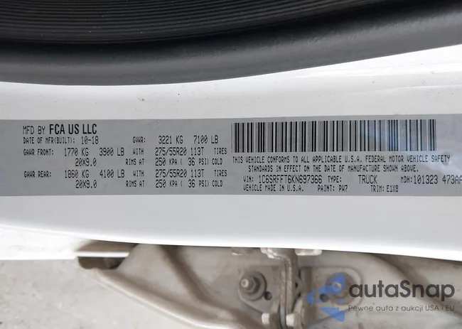 1C6SRFFT6KN697366: 43400669