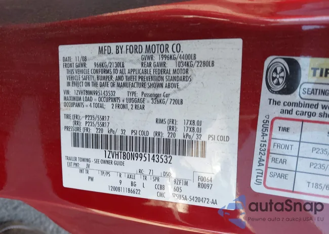 1ZVHT80N995143532: 43400704