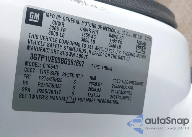 3GTP1VE05BG381697: 43400746