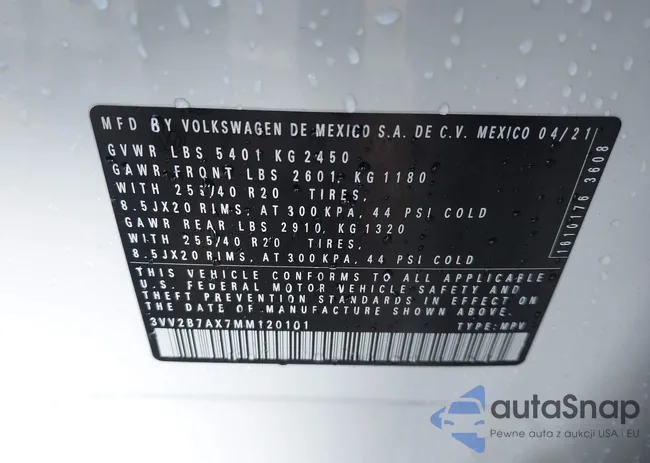 3VV2B7AX7MM120101: 43400839