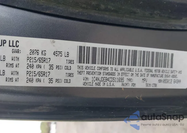 1C4NJDEB4CD511695: 43400842