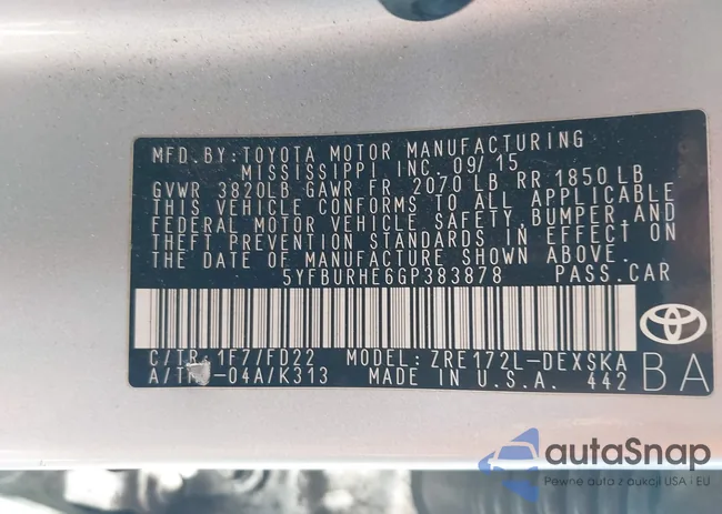 5YFBURHE6GP383878: 43400912