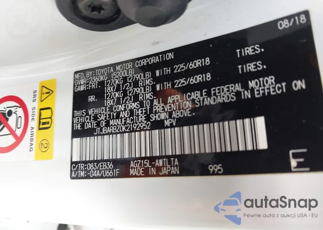 JTJBARBZ0K2192952: 43401013