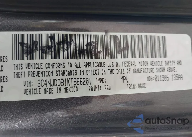 3C4NJDDB1KT688201: 43401034