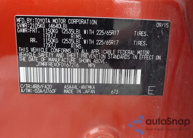 JTMRFREV0FD167216: 43401047