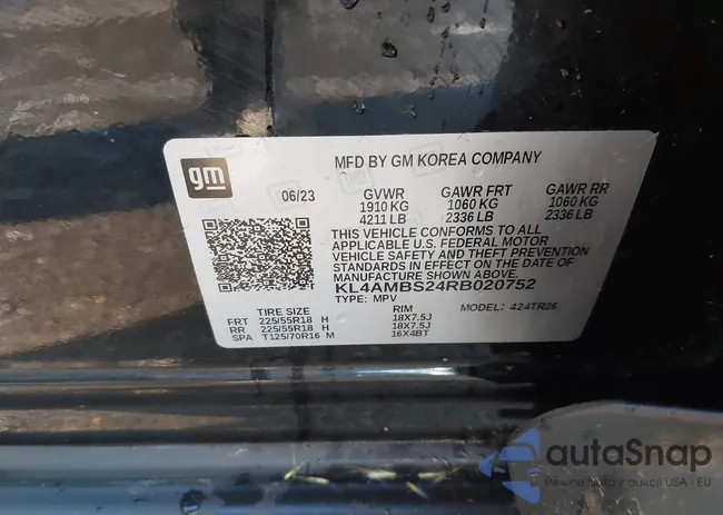 KL4AMBS24RB020752: 43401144