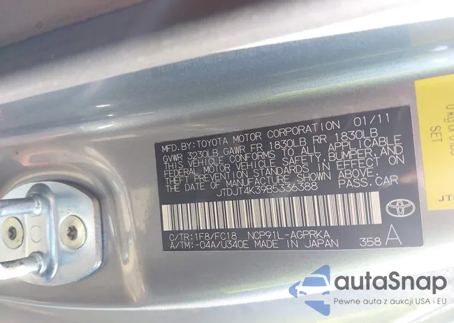 JTDJT4K39B5336388: 43400342