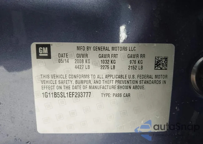 1G11B5SL1EF293777: 43400537