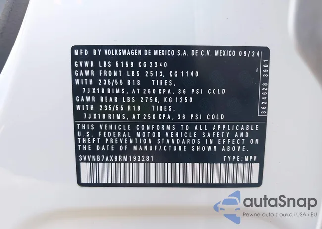 3VVNB7AX9RM193281: 43401686