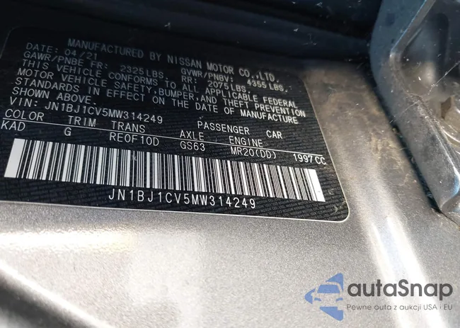 JN1BJ1CV5MW314249: 43401831