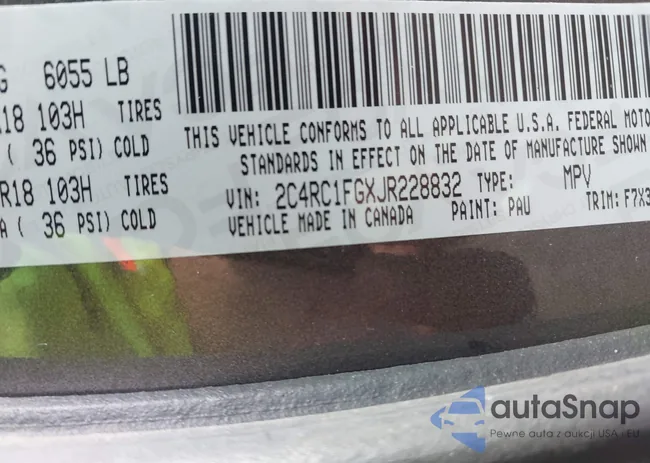 2C4RC1FGXJR228832: 43401888