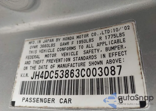 JH4DC53863C003087: 43402078