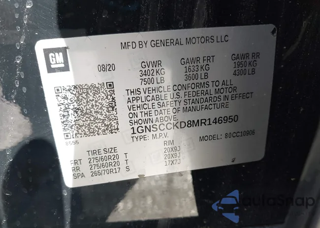 1GNSCCKD8MR146950: 43402108