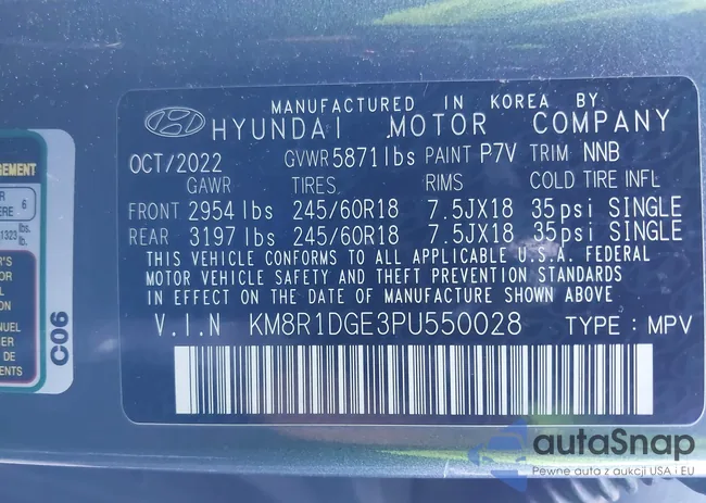 KM8R1DGE3PU550028: 43402114