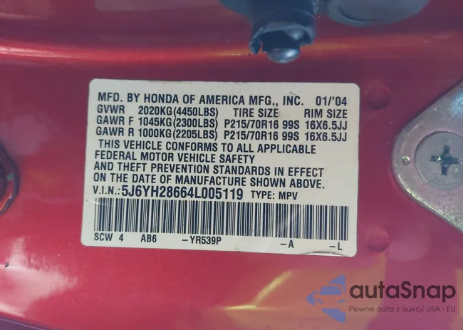 5J6YH28664L005119: 43401262