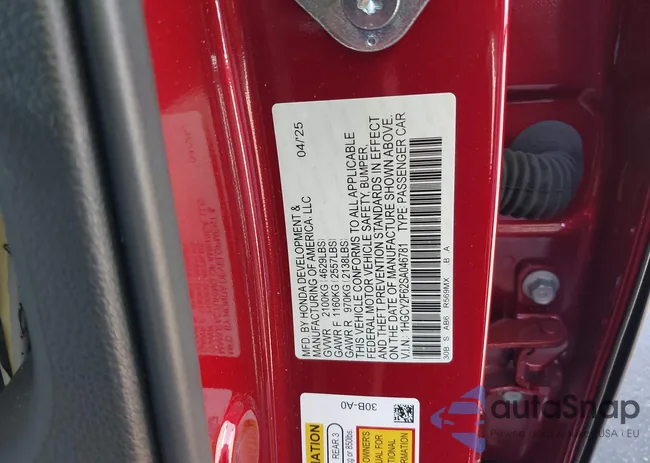 1HGCY2F62SA046781: 43401276