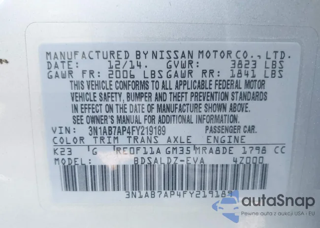 3N1AB7AP4FY219189: 43401405