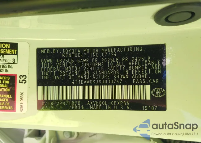 4T1DAACK3SU030747: 43401416