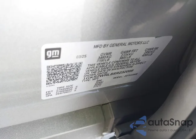 1GKS2WRL8SR232089: 43401506