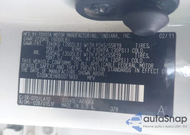 5TDDK3EH6BS071893: 43401622