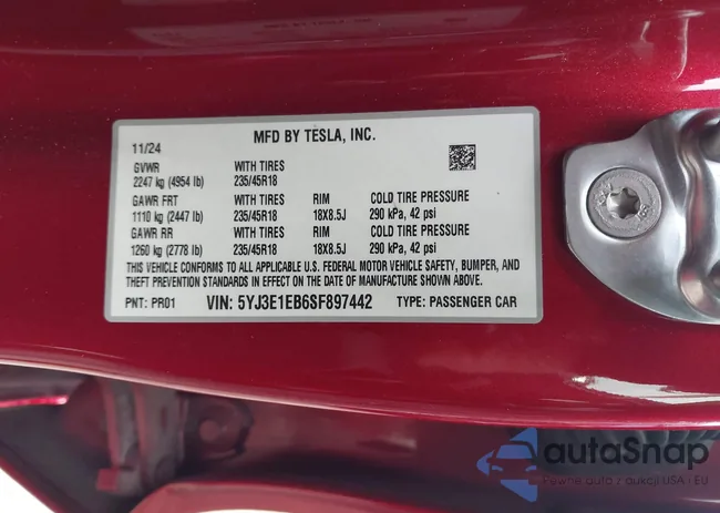 5YJ3E1EB6SF897442: 43402679