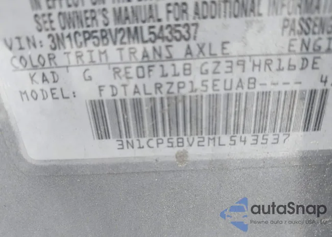 3N1CP5BV2ML543537: 43402698