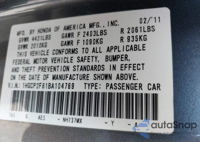 1HGCP2F81BA104769: 43402873